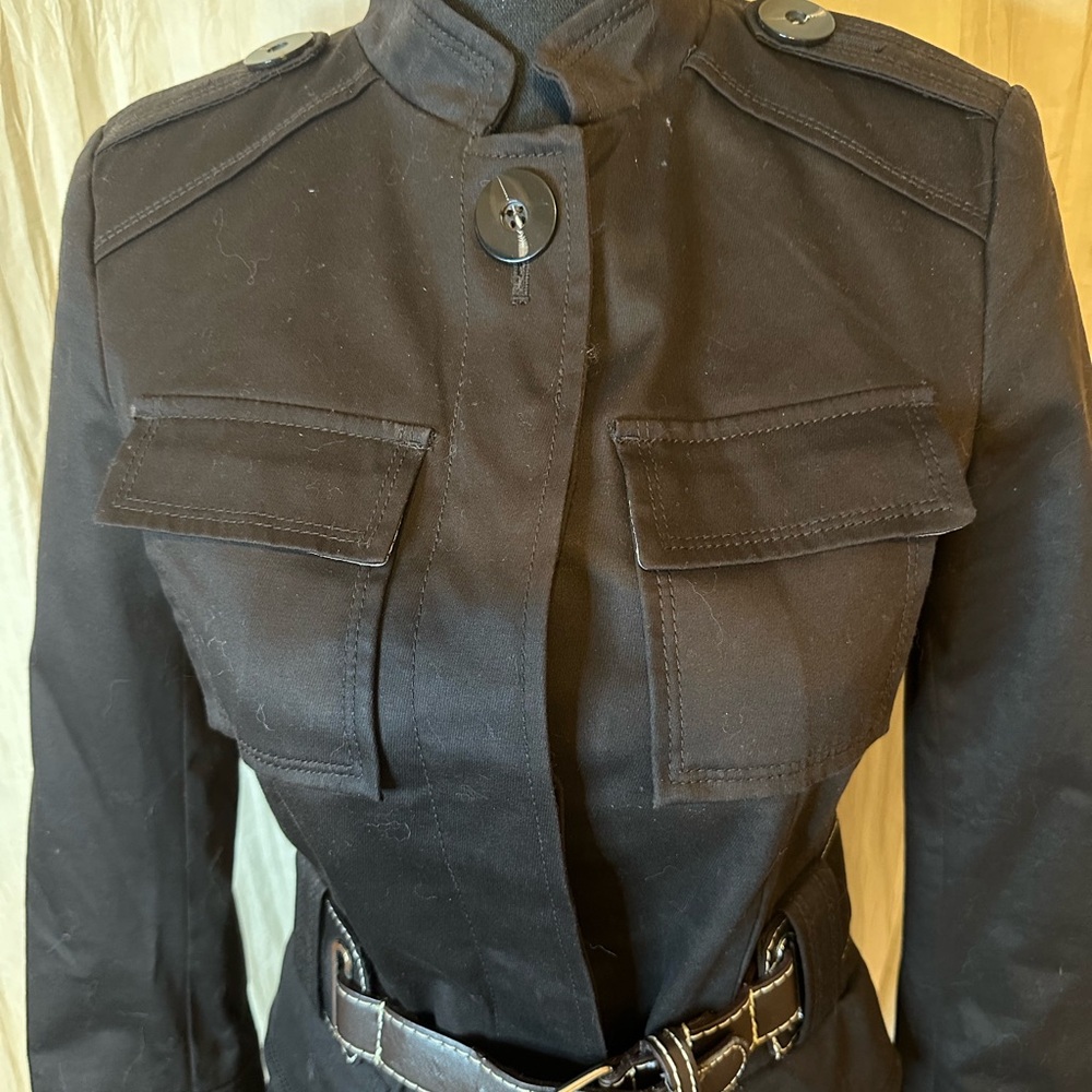 Zara Basic Military Style Belted Jacket - image 4